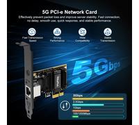 SUBZONAL-Carte réseau PCIe GiGaPlus 5Go, contrôleur Realtek RTL8126, Port RJ45 5Go, Prise en Charge WOL, Adaptateur Ethernet Base-T 5Go pour Windows 10/11/Windows Server/Linux