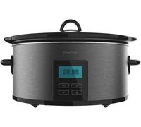 SUBZONAL-Cecotec Mijoteuse Chup Chup Matic de 5,5 litres, 240 W, Écran LCD, 2 Niveaux de Puissance et Fonction Maintien au Chaud, Couvercle en Verre, Bol en Céramique et Amovible, Noir