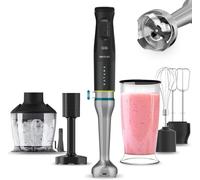 SUBZONAL-Cecotec Mixeur plongeant Katana 15 TotalDestroy Smash B. 1500W, PerreoMove, 21 vitesses, Fonction Turbo, Textures parfaites, Capot anti-éclaboussures, 8 lames en titane, Gobelet 800ml