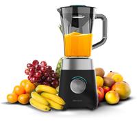 SUBZONAL-Cecotec Mixeur Power Black Titanium 1300Max B. 1300 W, 2 Vitesses, 4 Lames Black Titanium Coated Blade and 1,5 L Capacity Jug, Pulse Function Shreds and Pulverizes, Ice Pick