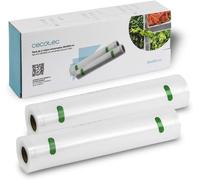 SUBZONAL-Cecotec Rouleaux Gaufrés Set de 2 Rouleaux Grands 28 x 600 cm. Convient pour la cuisson à basse température, Surface gaufrée, Sans BPA. Des tailles de sacs personnalisées.