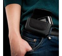 SUBZONAL-Ceinture Horizontal Cuir Noir Compatible avec Nokia C2¿05, 130, 616, 1661, 1662, 2700, 2720, 2730, 2760, 3110, 2710 Navi, 6260 Slide, 6500 Slide, 6600 Fold Téléphone Coque Pochette Portefe