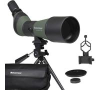 SUBZONAL-Celestron 52329 LandScout - Longue-vue coudée 80 mm avec protection en caoutchouc, optiques multicouches, oculaire 20¿60x, trépied de table et adaptateur de smartphone, vert