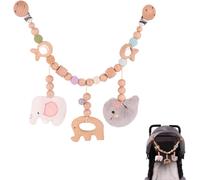 Subzonal-Chaîne Poussette Garçon Fille, Chaîne De Landau Bébé Bois Jouets, Pendentif De Poussette En Bois Naturel, Pour Garçons Et Filles