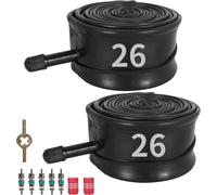 Subzonal-Chambre À Air De Vélo 26x1.75/2.125, Chambres À Air Robustes Pour Vélos Bmx, Vtt, Enfants, Vélo De Route, Montagne,Convient Également Pour Les Tailles De Pneus 26x1.75/1.95/2.10/2.125-Lot De