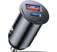 Subzonal-Chargeur De Voiture, 30 W Pd Rapide Usb Et Qc 3.0 Double Port De Charge, Chargeur Allume-Cigare Usb Pour Iphone 16 15 14 13 12 Pro Max Ipad Samsung Google Et Plus Encore