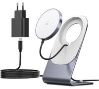 Subzonal-Chargeur Mag-Safe, Chargeur À Induction, Station De Charge Inductive, Chargeur Sans Fil Avec Station De Charge Iphone, Sans Fil Magnétique Compatible Pour Iphone 15/14/13 Gris