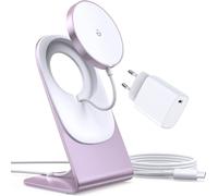 Subzonal-Chargeur Mag-Safe, Chargeur Sans Fil Avec Station De Charge Iphone, Station De Charge Inductive, Chargeur À Induction Magnétique, Chargeur Rapide Sans Fil Compatible Avec Iphone 15/14/13 Ros