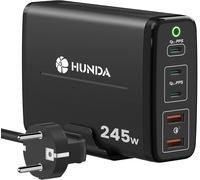 Subzonal-Chargeur Usb C 245w,Hunda Gan Chargeur Usb C Multiple 5 Ports,Chargeur Rapide Usb C Supporte Pd3.1/Pps/Qc4+/Qc3.0,Compatible Avec Macbook Pro, Dell Xps, Hp, Surface Series, Iphone, Ipad, Gal