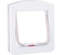 Subzonal-Chatière, 4 Voies, Hxl 22x20 Cm, Avec Aimant, Verrouillable, Pour Chats & Petits Chiens, Blanc