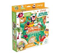 SUBZONAL-Chefclub Kids - Coffret Super légumes et le couteau enfant - Livre de recette enfant - Protège-Doigts et Protège-Lame - Cadeau fille 7 ans - Ustensile cuisine enfant - à partir de 7 ans