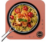 SUBZONAL-Ciarra Plaque de Cuisson à Induction, Portable, 2000 W, 8 Nveaux de Puissance, Minuterie de 240 Minutes, Commande Tactile, Orange