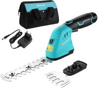 SUBZONAL-Cisaille Sculpte-Haie Electrique, Taille-Herbes sans Fil 12V, Taille Haie Batterie 2000mAh, 2 Lames, Cisaille a Gazon Léger pour Coupe, Elagage, avec Sac Oxford