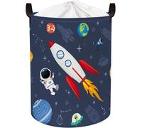 Subzonal-Clastyle 63l Paniere A Linge Sale Bleu Fusée Astronautes Planète Pour Enfant Panier Rangement Grand Pour Garçons Pour Jouets Vêtements, 40x50 Cm