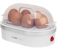 SUBZONAL-Clatronic Cuiseur à ?ufs Jusqu'à 6 ?ufs Egg Cooker avec plaque chauffante antiadhésive Egg Boiler Cuiseur à ?ufs électrique Support à ?ufs et doseur avec pique-?uf inclus EK 3497