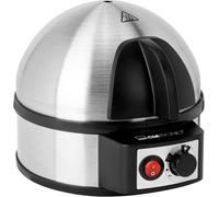 SUBZONAL-Clatronic Cuiseur d'?ufs électrique pour jusqu'à 7 ?ufs Cuiseur d'?ufs en acier inoxydable avec réglage de la dureté Interrupteur marche/arrêt éclairé 400 watts Acier inoxydable EK