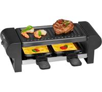 SUBZONAL-Clatronic Raclette 2 Personnes Mini Raclette avec surface de grill d¿env. 20,5 x 10,5 cm Pour griller et gratiner Plaque de grill et poêlons antiadhésifs 350 Watts RG 3592