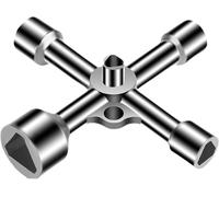 Subzonal-Clé Triangle Universelle,Pour Boîte Électrique,Compteur Eau Gaz,Armoire Technique,Clé Multifonction Électricien Pompier,Ouverture Coffret Et Radiateur