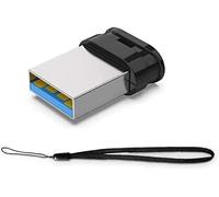 SUBZONAL-Clé USB 128Go 3.0 Ultra Mini, Mini Clef USB 128Go Rapide Mémoire de Stockage Externe Flash Drive à Haute Vitesse pour PC/TV/Autoradio (Noir, Lanière est Inclus)