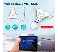 SUBZONAL-Clé USB 512G pour iPhone, Stockage Lightning certifié MFi 3 en 1, Fonctionne avec Les téléphones et PC USB-C iPhone/iPad, Lecteur Photo Externe pour iPhone
