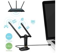 SUBZONAL-Clé WiFi Puissante AC1200 Mbps pour PC à Windows 11/10/8.1/8/7,Adaptateur USB WiFi, dongle WiFi de réseau Longue portée, Bi-Bande 5GHz 867Mbps + 2.4GHz 300Mbps, 2 Antennes