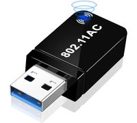 SUBZONAL-Clé WiFi Puissante AC1300 Mbps, Cle USB WiFi, 2.4G / 5GHz Dongle WiFi, Mini Adaptateur USB WiFi pour PC/Laptop/Desktop/Tablet, pour Windows 11/10/8.1/7/XP, Mac Os X 10.9-10.15