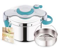 Subzonal-Clipsominut' Easy+ 6l, Ouverture Facile À Une Main, Gain De Place, Cocotte-Minute Induction, Fabriqué En France, Autocuiseur Inox, Bleu P4900716