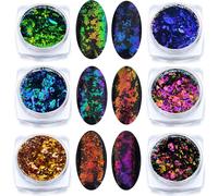 Subzonal-Coffret De 6 Bocaux De Paillettes Iridescentes Caméléon (Dark Chameleon)