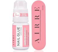Subzonal-Colle À Ongles Super Forte Pour Ongles En Acrylique, Pointes D'ongles Et Ongles Pressés (3ml) Colle À Ongles À Pointe De Précision Airre Et Lime Pour Faux Ongles Collés, Réparer Les Ongles C