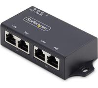SUBZONAL-com Injecteur PoE+ 2 Ports Gigabit Midspan, 10/100/1000Mbps, PoE+ (802.3af/at), 30W, Ethernet 1Gbps, Montage Mural