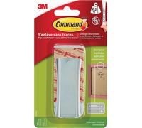Subzonal-Command Accroche Universelle Adhésive Pour Tableaux, Grand Modèle, Argenté - 1 Crochet Et 2 Grandes Languettes, 2,2 Kg - Accrochage Sans Dommage