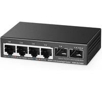 SUBZONAL-Commutateur 2.5G 4 ports avec SFP 2x10G, ports Ethernet 4x2.5 Gigabit, taille ultra-mini, prise en charge Vlan, commutateur réseau multi-gigabit non géré en métal/montage mural