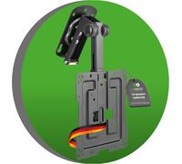 SUBZONAL-Conecto Support TV pour Plafond, adapté aux téléviseurs de 19 à 43 Pouces, Pliable, réglable en Hauteur, pivotant, inclinable, jusqu'à VESA 200x200, Noir