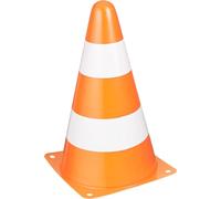 Subzonal-Cônes - 4 Pièces - Cônes De Circulation Empilables En Orange/Blanc - Cônes De Signalisation Haute Qualité - Hauteur 23 Cm & Largeur 14 Cm - Plot Pour Slalom, Cyclisme, Dribble