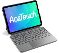 Subzonal-Coque Clavier Pour Ipad 11e/10e Gén, Pour Ipad 10e (10,9"")/ 11e (2025 A16), Air 11"" M3/M2, Air 6/5/4e, Pro 11 4e-1re, Clavier Ultraléger Détachable Avec Pavé Tactile, Gris Acetouch