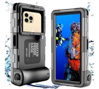Subzonal-Coque De Téléphone De Plongée Professionnelle Pochette Étanche Smartphone, Ipx8 Pochette Téléphone Étanche Housse Sous-Marin Étui De Protection Pour Iphone Samsung Huawei Lg Google (Noir)