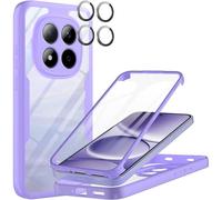 SUBZONAL-Coque Double Face pour Xiaomi Redmi Note 15 Pro+ 5G/ Note 15 Pro Plus 5G - Housse Antichoc Transparente 360° avec Protection Écran et Caméra Renforcée - Violet