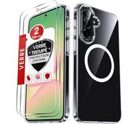 SUBZONAL-Coque Ne Jaunit Jamais Ultra-Mince pour Samsung Galaxy A56 / A36 5G, avec 2 Verre Trempé, Telephone Portable Étuis Magnetique Smartphone 128go Etui pour Samsung A 56 / A 36, Transparente