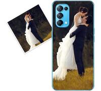 SUBZONAL-Coque Personnalisée Compatible avec Oppo Reno5 5G,Personnalisable Housse Étuis avec Votre Photo Image Texte Etui,Ultra Transparente Silicone en Gel TPU Souple Case+1 x Cordons