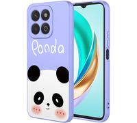 SUBZONAL-Coque pour Honor X6C, Très Mince Élégante Fleurs Vignes ou Panda Mignons Design Housse, Souple Silicone Liquide TPU Bumper Antichoc Mat Femme Étui (Mauve A02)