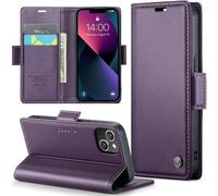 SUBZONAL-Coque pour iPhone 13 Mini, Étui Housse en RFID Protection Premium PU Cuir Portefeuille Rabat Case Magnétique Stand Antichoc, Étui Case pour iPhone 13 Mini, Violet