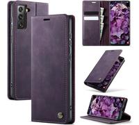 SUBZONAL-Coque pour Samsung Galaxy S21 Pochette, Housse en Cuir PU Premium, Etui à Rabat, Pochette de Portefeuille, Antichoc, RFID Blocage Étui de Protection pour Galaxy S21, Violet