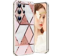 SUBZONAL-Coque pour Samsung S26 Ultra 5G Marbre Silicone Paillette Antichoc Housse Anti-Rayures Protection Bumper Case Ultra Fine Souple Anti-Choc Étui pour Samsung Galaxy S26 Ultra 5G Coque Mince (R