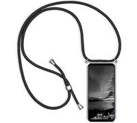 SUBZONAL-Coque pour Xiaomi Poco M7 4G avec Cordon, Transparente Silicone Housse avec Réglable de Collier Anti-Chute Etui pour Xiaomi Poco M7 4G, Ètuis à Bandoulière, Noir