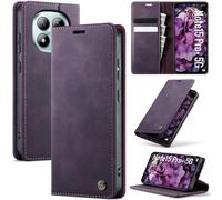 SUBZONAL-Coque Xiaomi Redmi Note 15 Pro+ 5G, Pas pour 4G Housse Cuir PU Premium RFID BlocagePorte CartesStand FonctionAntichoc Magnétique Flip Étui pour Xiaomi Redmi Note 15 Pro+,Violet