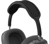 SUBZONAL-Coussin de bandeau pour Apple AirPods Max, en silicone souple lavable et résistant à la poussière, accessoires compatibles avec auvent en maille tricotée (noir)