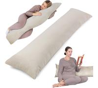 Subzonal-Coussin De Grossesse Pour Dormir 145 Cm ¿ Traversin Plat Ou Oreiller De Corps Coussins Maternité Et D¿Allaitement Idéal Pour Femme Enceinte Oreillers Long Et Confortable