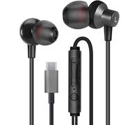 SUBZONAL-couteur USB Type C Intra Auriculaires avec Micro et contrôle du Volume pour Samsung S20, Huawei P30/40, iPad Pro 2018, Google Pixelet Autres périphériques d'interface de USB C- Noir
