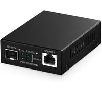 SUBZONAL-Couverture média fibre 10G, commutateur Ethernet 2 ports 10 Gigabit, 1 port RJ45 10G, 1 port SFP 10G, mini boîtier en métal sans ventilateur, Plug and Play non géré