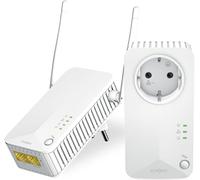 SUBZONAL-CPL 600 Mpbs WiFi 300 Mbps Lot de 2 Prise filtrée Port Ethernet Compatible avec Internet Box Idéal Multi TV HD Streaming Prêt à l'emploi Garantie 4 Ans